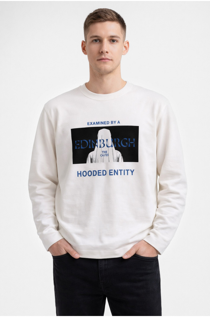 Свитшот мужской белого цвета с принтом 7706 210644 Свитшот мужской белого цвета с принтом 7706 210644