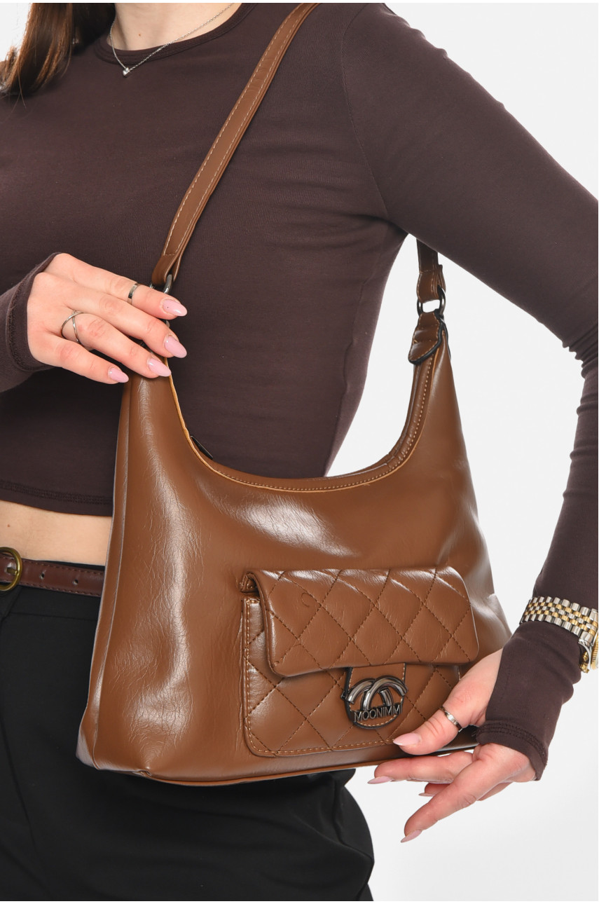 Сумка женская из экокожи коричневого цвета МН-39960 210646