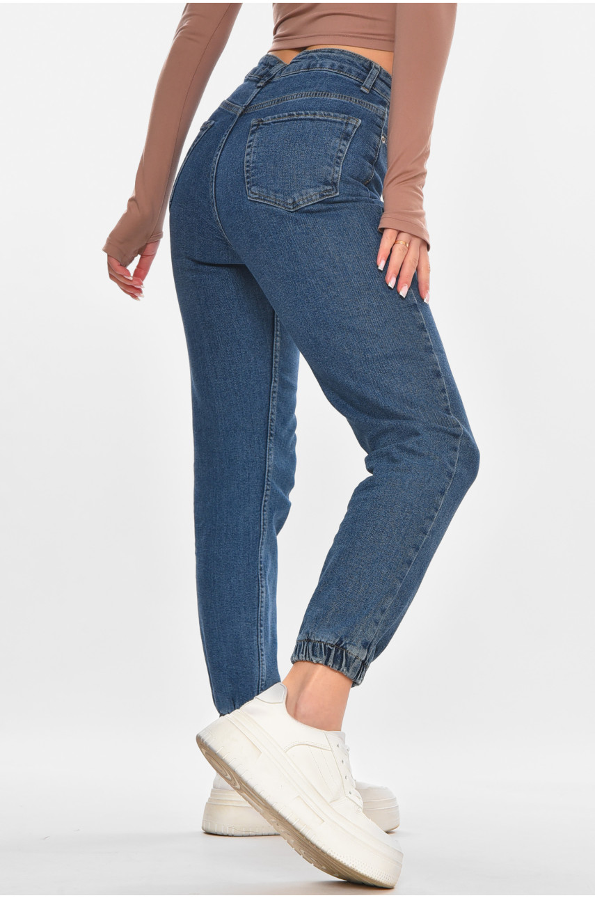 Джинси жіночі однотонні синього кольору 0145 210652