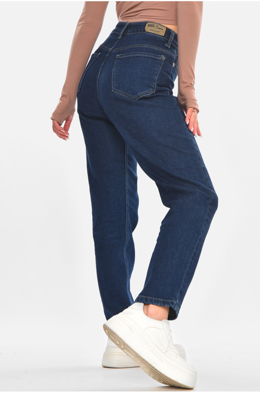 Джинси жіночі однотонні темно-синього кольору 0138 210661