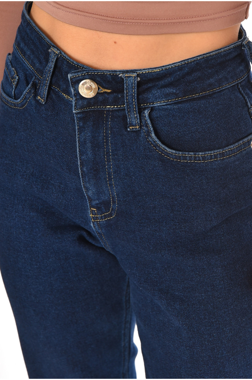 Джинси жіночі однотонні темно-синього кольору 0138 210661