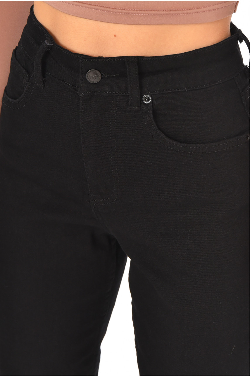 Джинси жіночі однотонні чорного кольору 00963/2 210668