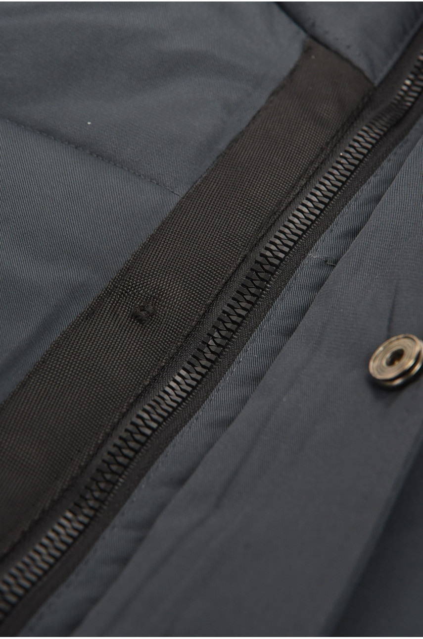 Куртка чоловіча подовжена єврозима сірого кольору Уцінка 870 210681