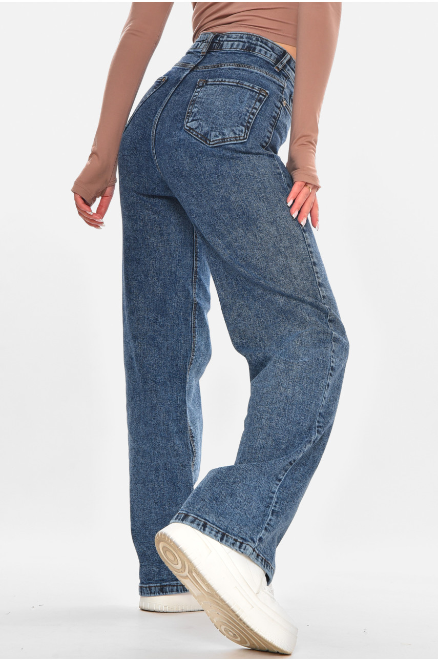 Джинси жіночі однотонні світло-синього кольору 1037 210686