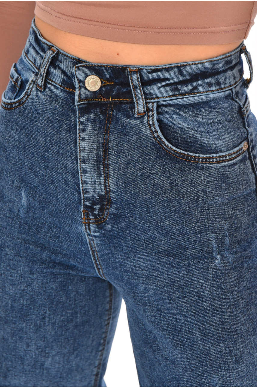 Джинси жіночі однотонні світло-синього кольору 1037 210686