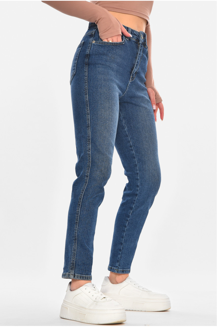 Джинсы женские однотонные синего цвета 0144 210694