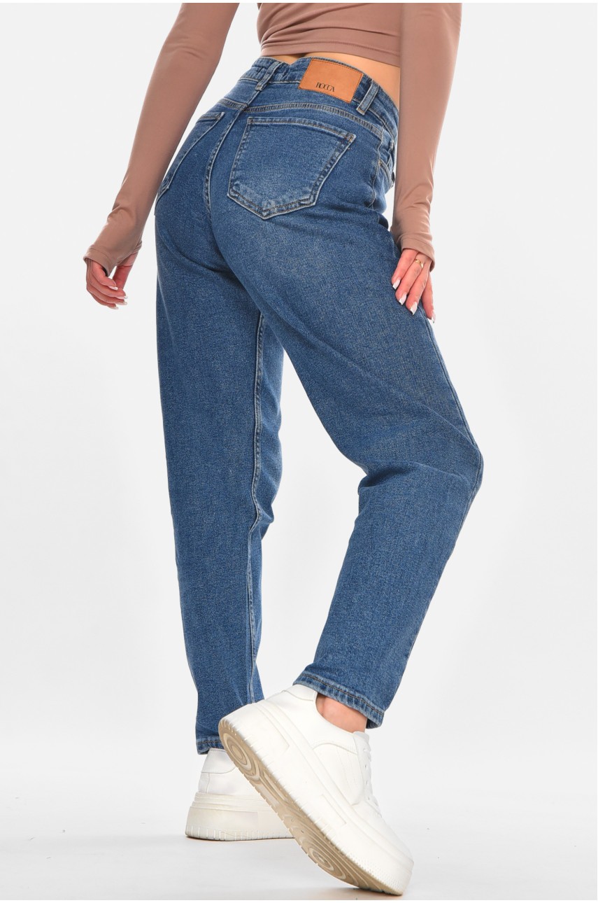 Джинсы женские однотонные синего цвета RW-201 210695