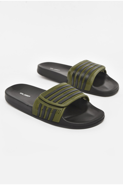 Шлепки мужские темно-зеленого цвета м235 210698