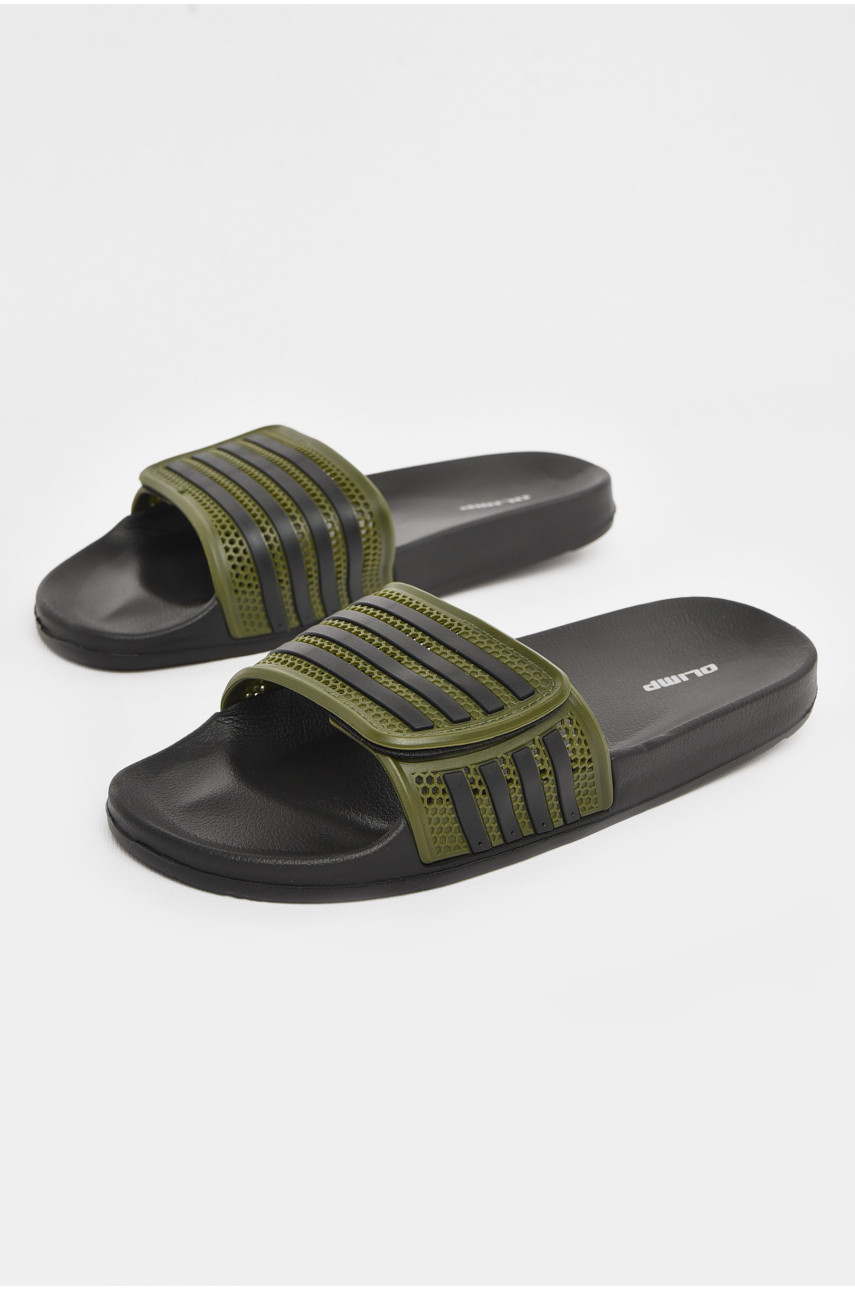 Шлепки мужские темно-зеленого цвета м235 210698