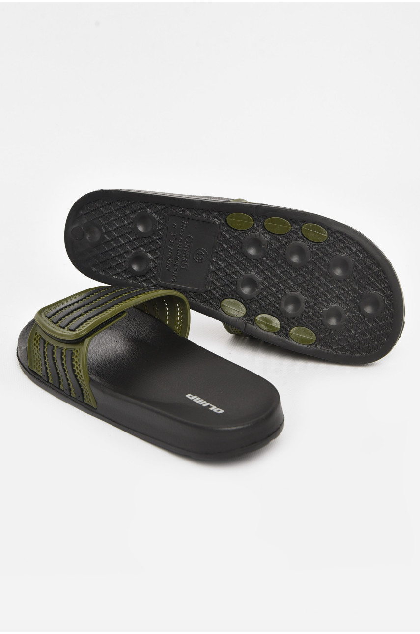 Шлепки мужские темно-зеленого цвета м235 210698 Шлепки мужские темно-зеленого цвета м235 210698