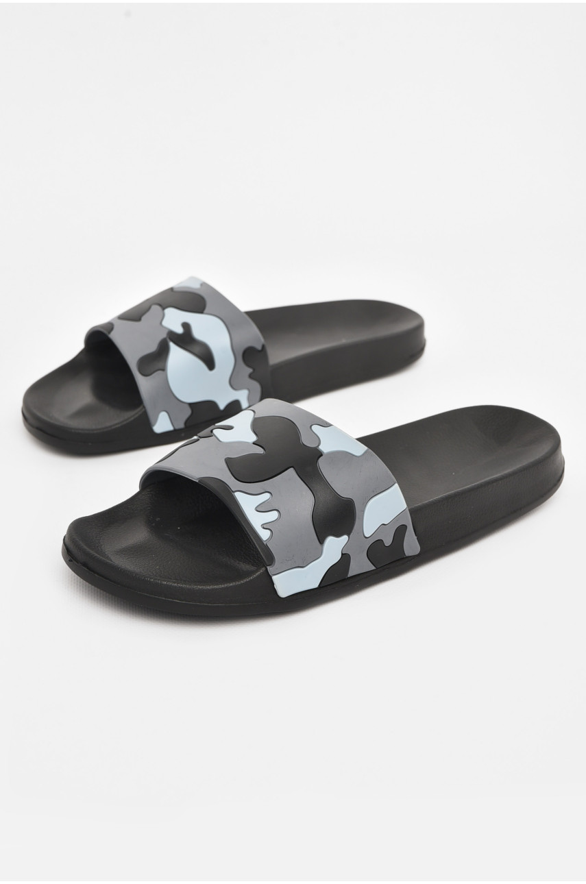 Шлепки мужские  серого цвета м208 210701