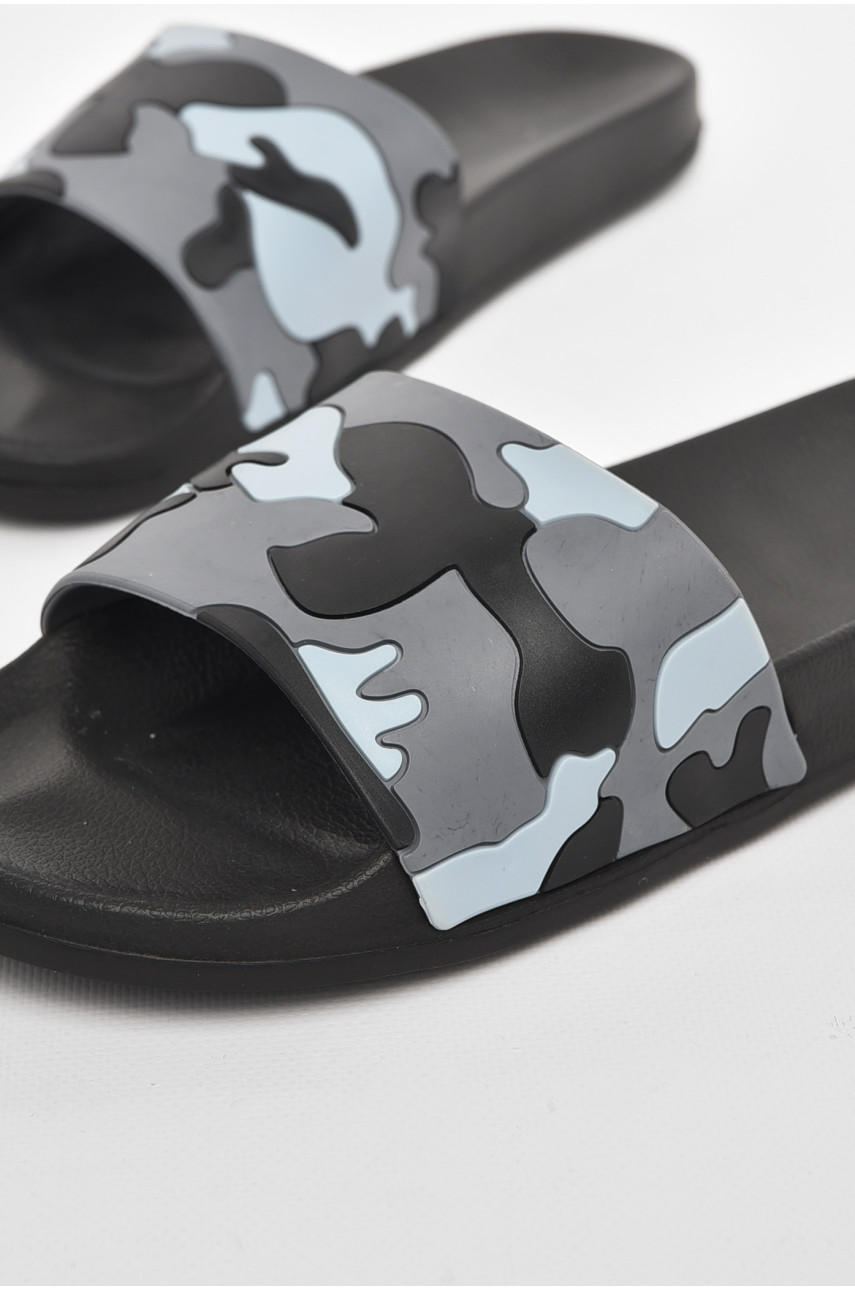 Шлепки мужские серого цвета м208 210701 Шлепки мужские серого цвета м208 210701