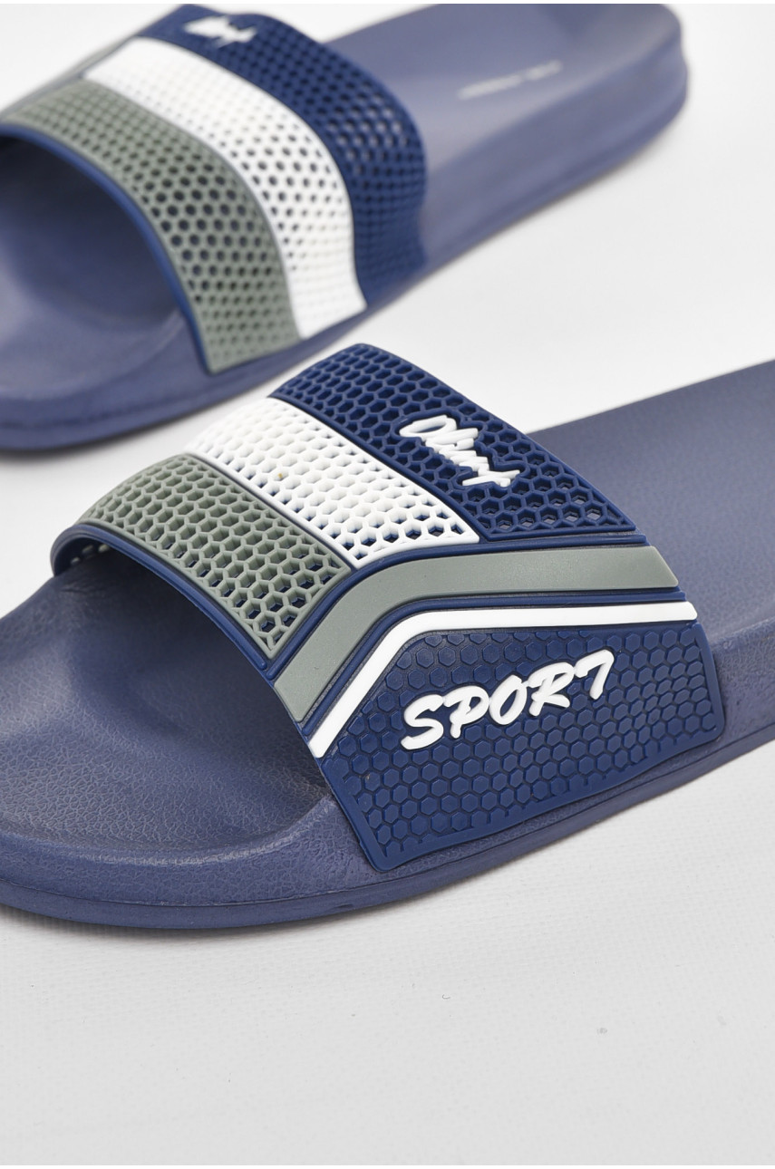 Шлепки мужские синего цвета м231 210702 Шлепки мужские синего цвета м231 210702
