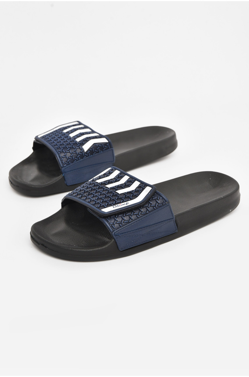 Шлепки мужские  синего цвета 211 210703