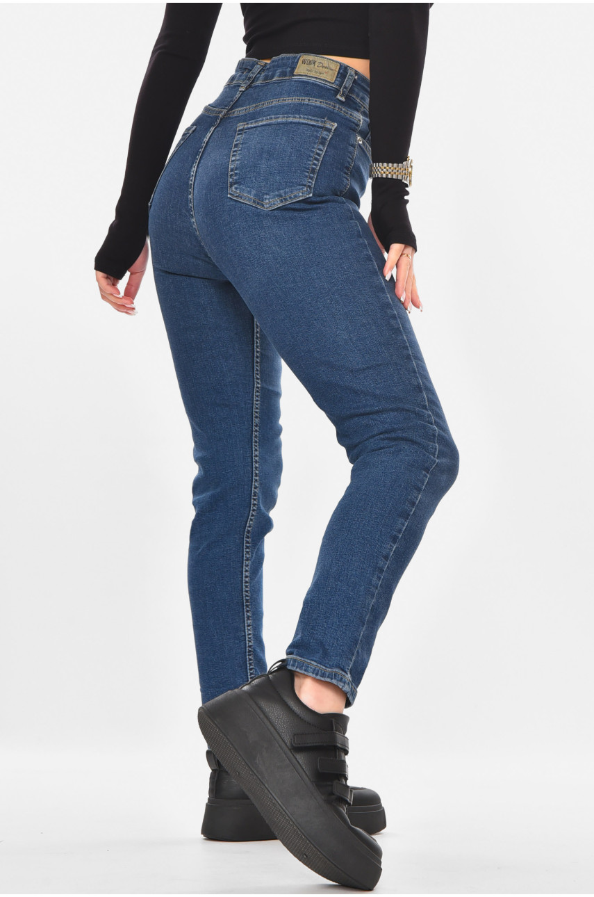 Джинсы женские однотонные синего цвета 0788 210709