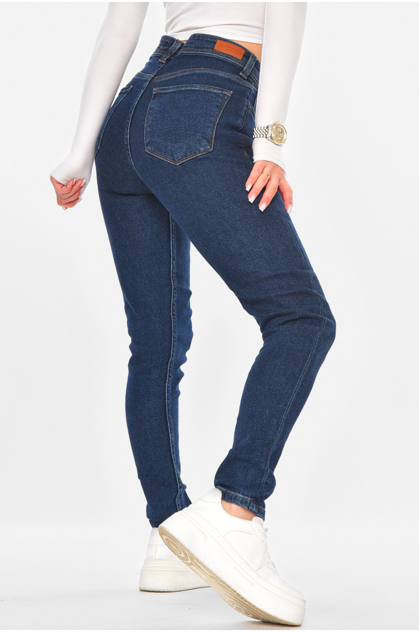 Джинсы женские однотонные тёмно-синего цвета 3163 210711 Джинсы женские однотонные тёмно-синего цвета 3163 210711
