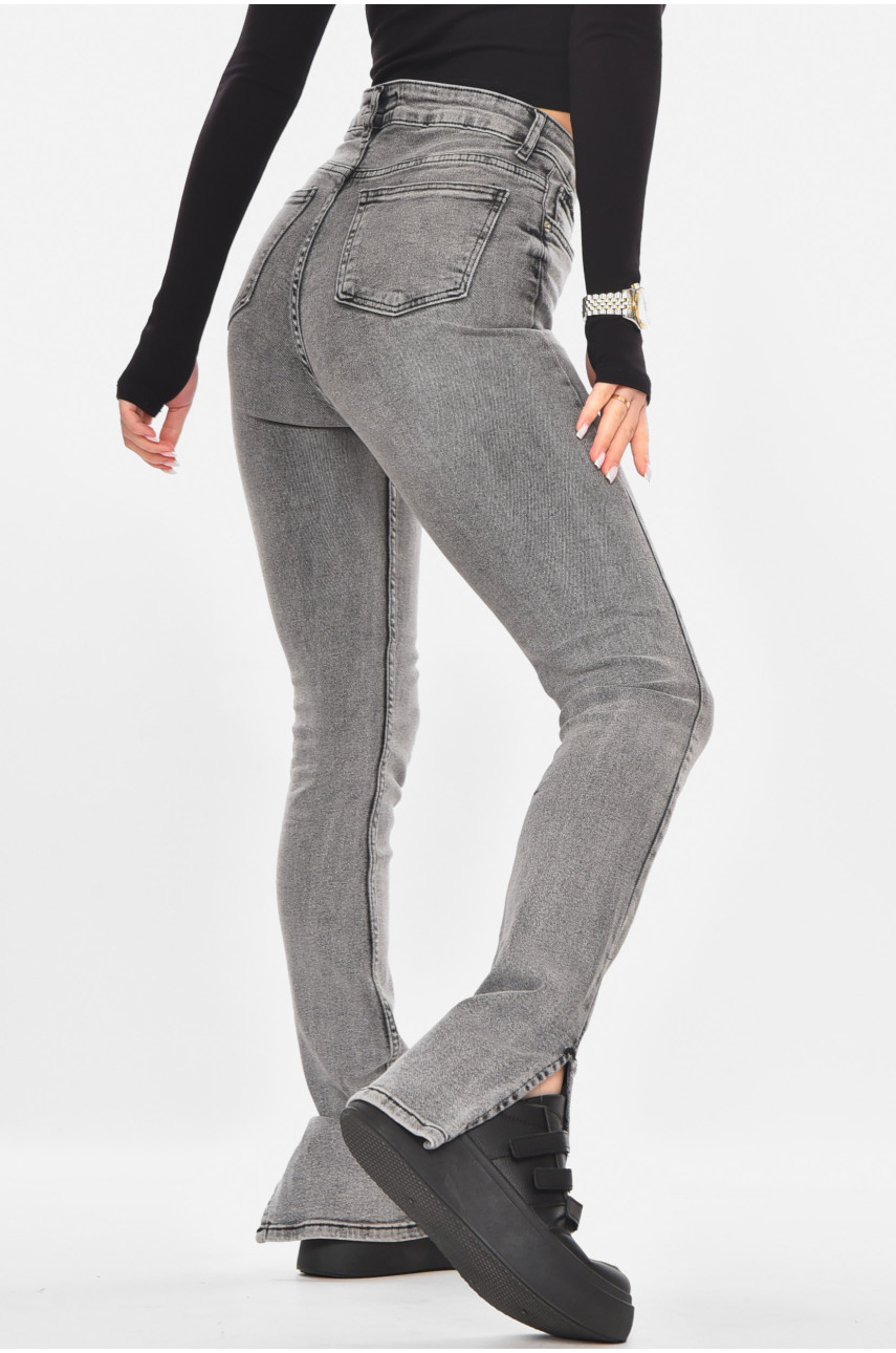 Джинсы женские однотонные серого цвета 00608/2 210712