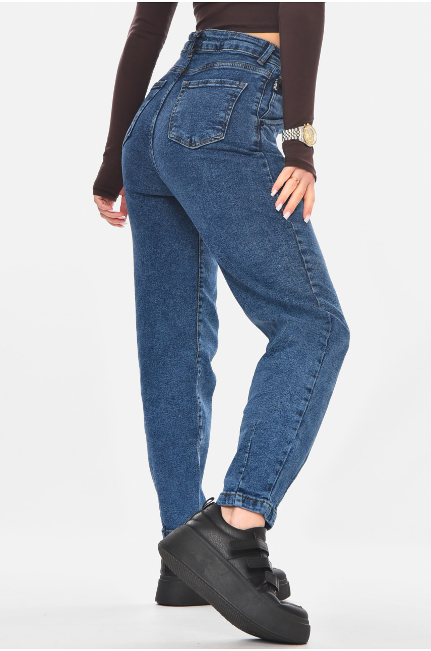 Джинси жіночі однотонні синього кольору 00781 210722