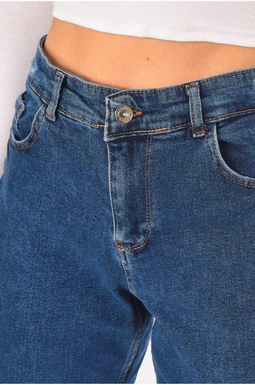 Джинсы женские однотонные синего цвета 1974 210724