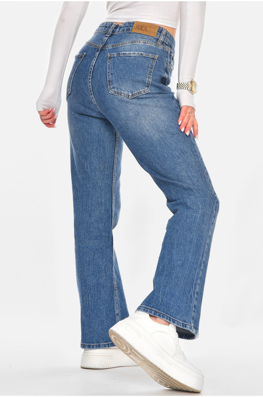 Джинси жіночі однотонні синього кольору RW-902 210750