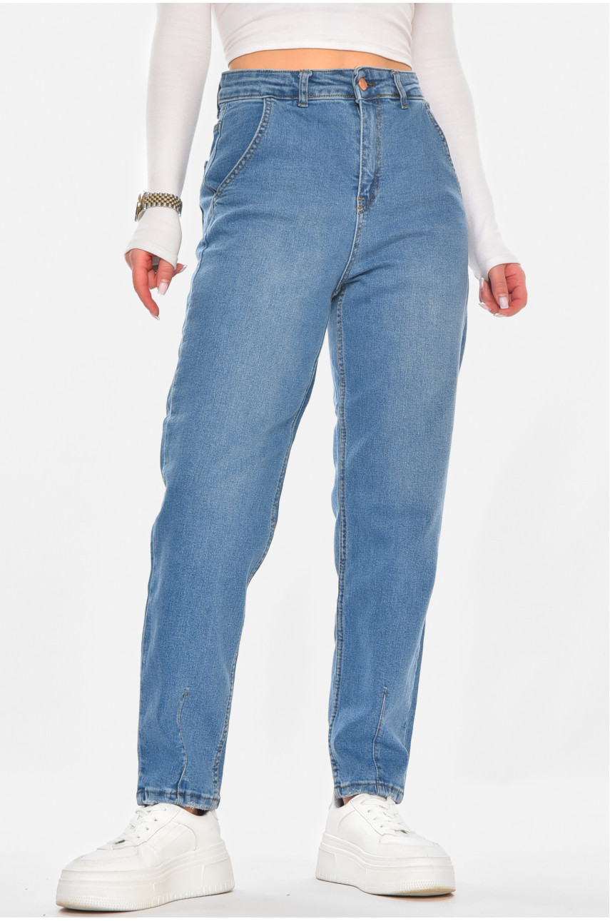 Джинсы женские однотонные светло-синего цвета 1999 210758