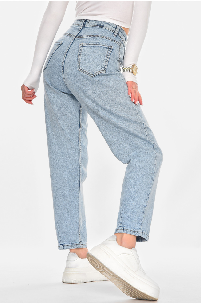 Джинсы женские однотонные голубого цвета 1993 210761