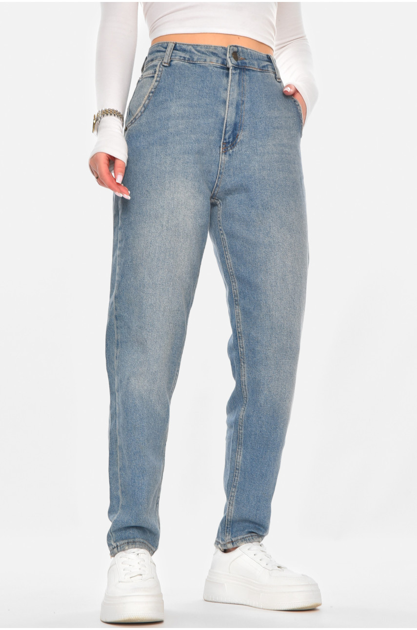Джинсы женские однотонные светло-синего цвета 1007 210764