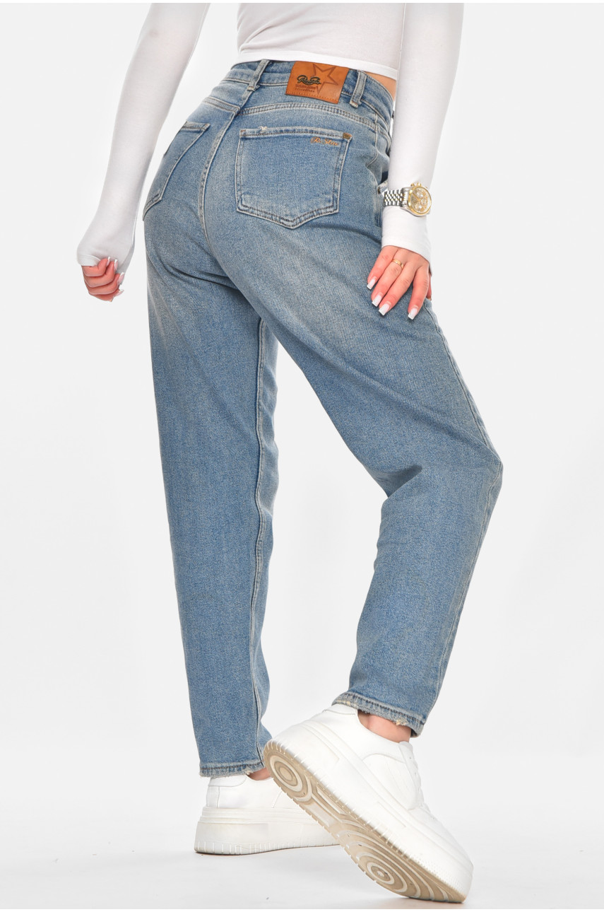 Джинсы женские однотонные светло-синего цвета 1007 210764