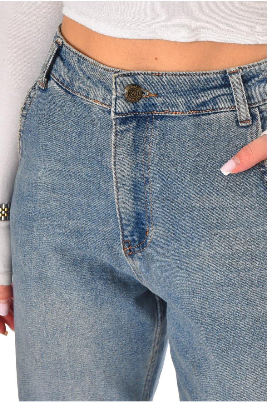 Джинсы женские однотонные светло-синего цвета 1007 210764