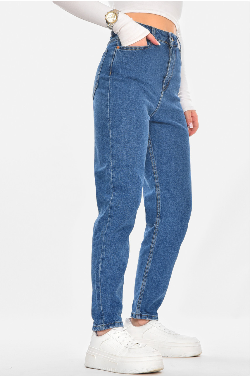 Джинсы женские однотонные синего цвета 0154 210766