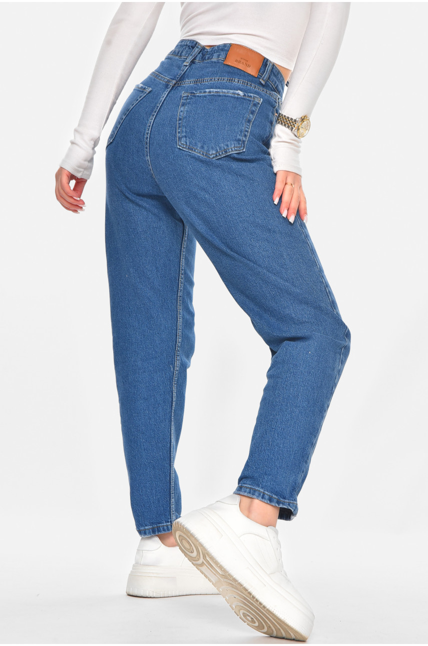 Джинсы женские однотонные синего цвета 0154 210766