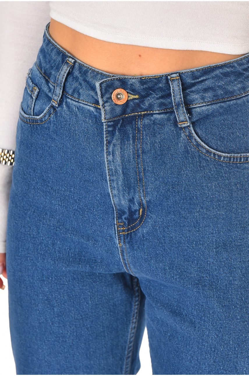 Джинсы женские однотонные синего цвета 0154 210766