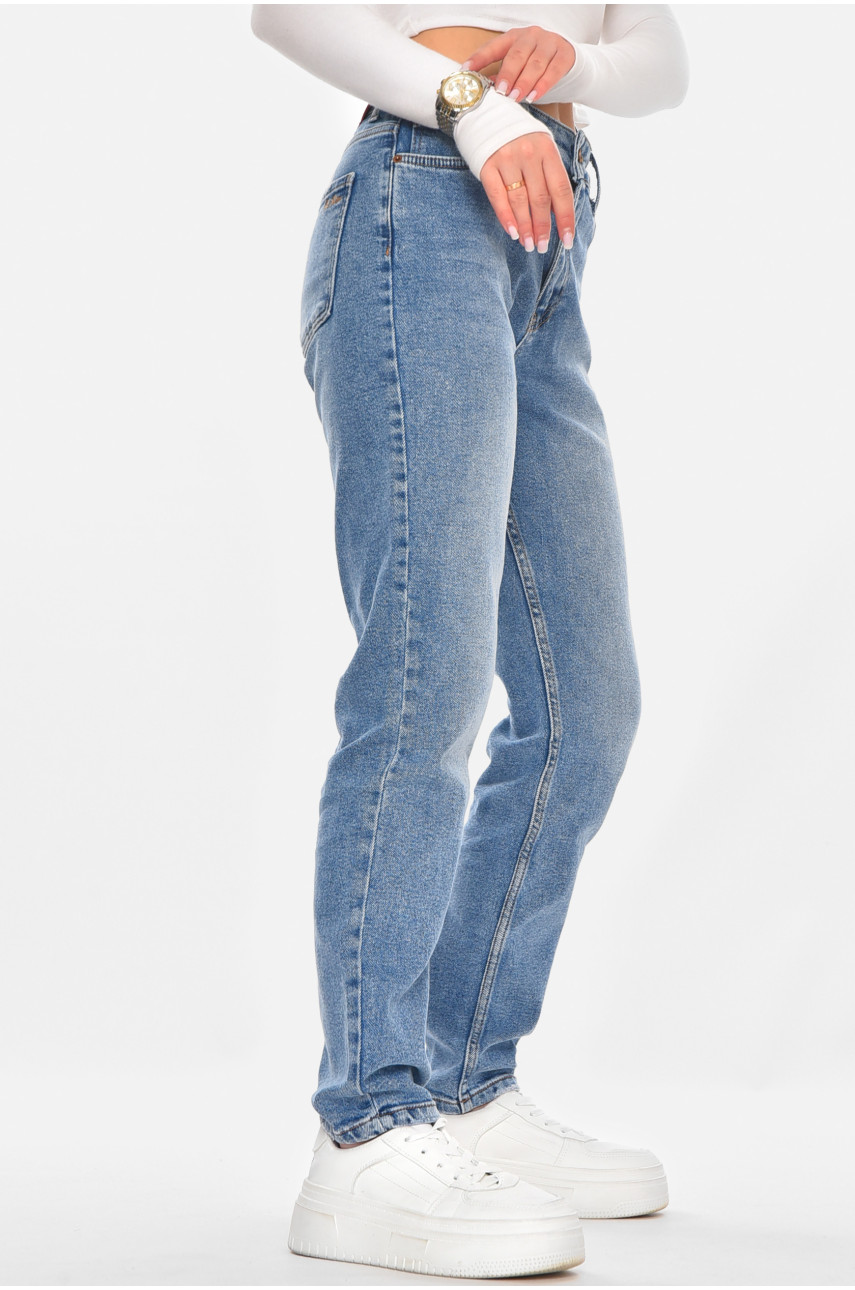 Джинсы женские однотонные синего цвета 1130 210771