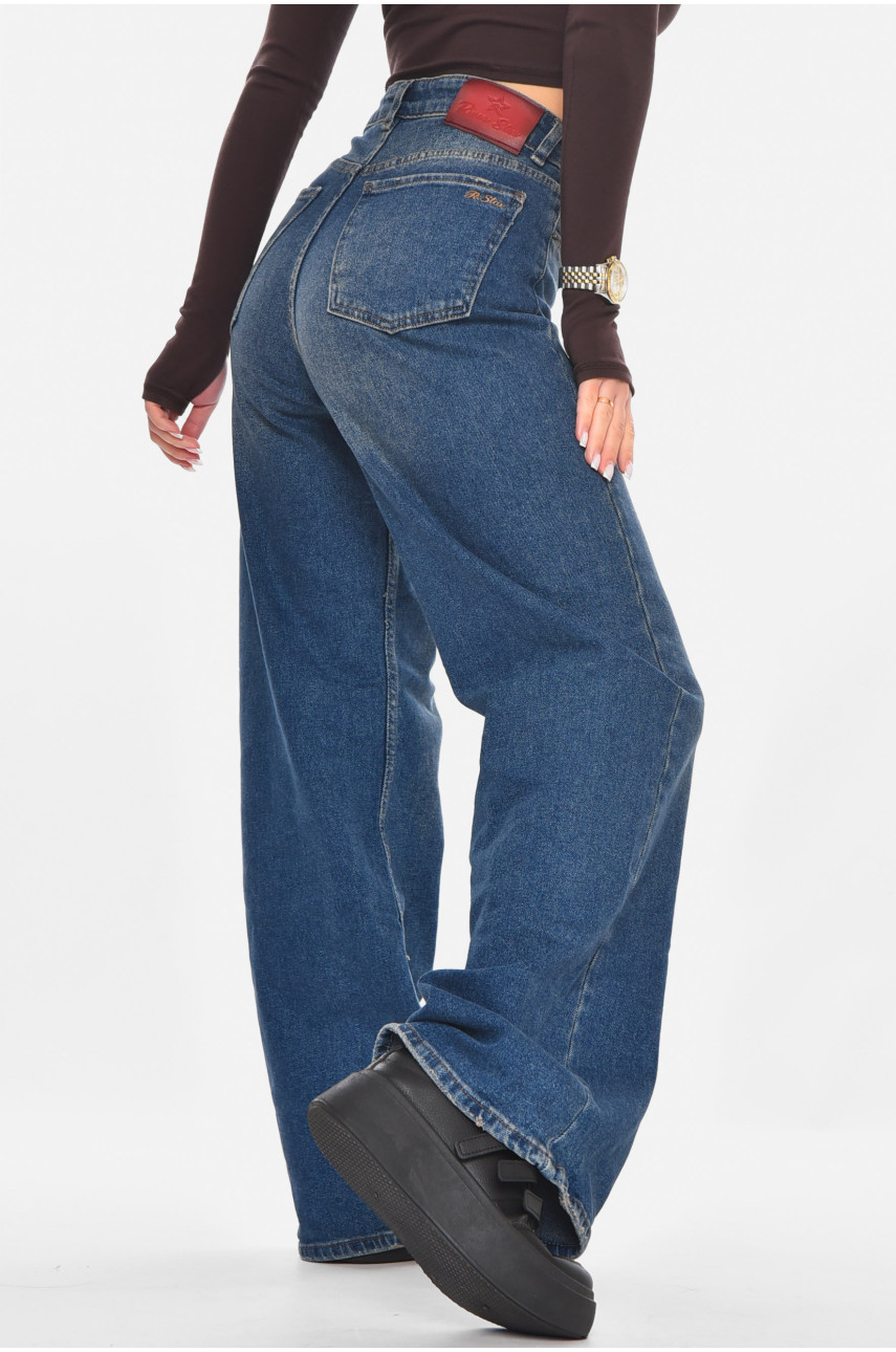 Джинсы женские однотонные синего цвета 1104 210776