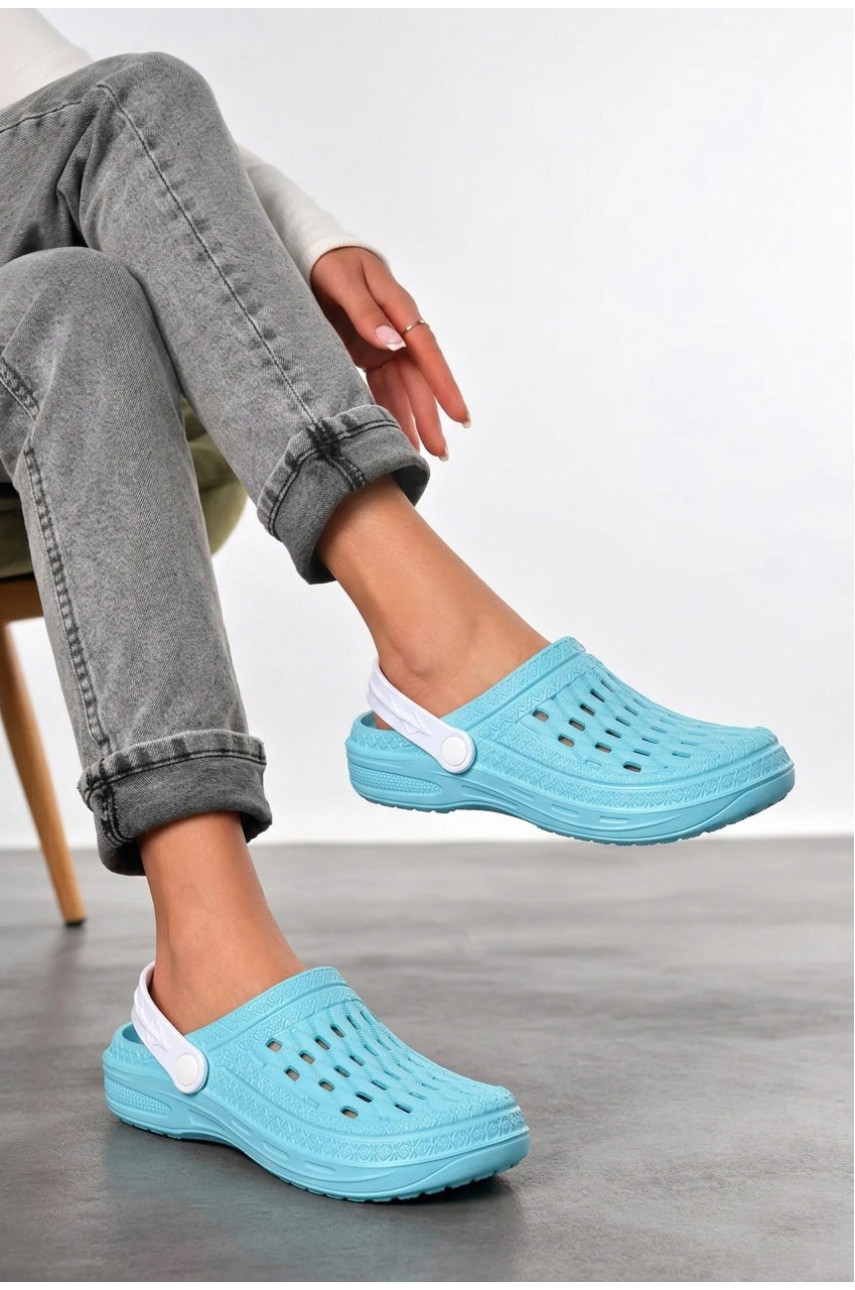 Крокси жіночі блакитного кольору ДС-62 210777