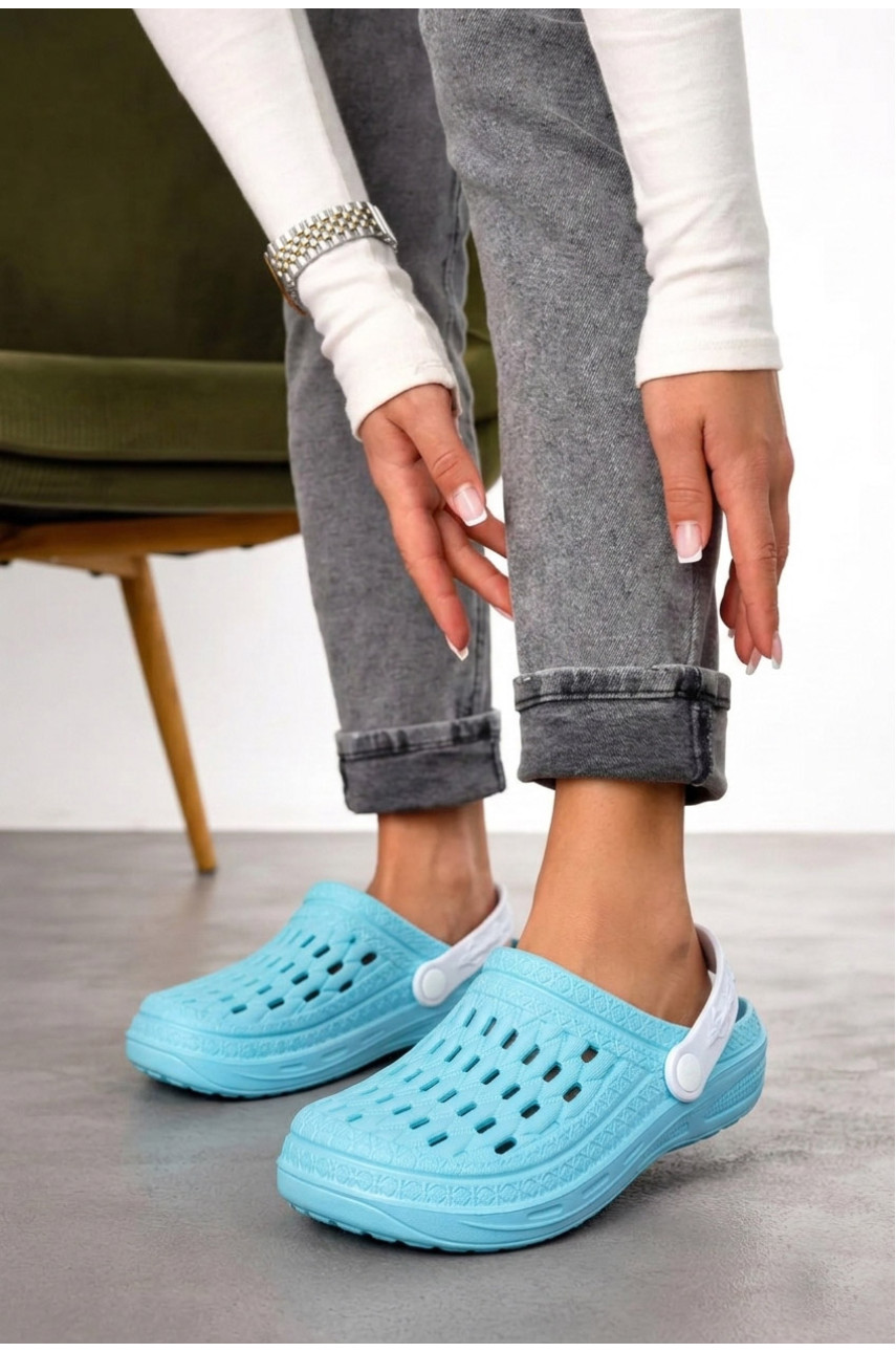 Крокси жіночі блакитного кольору ДС-62 210777