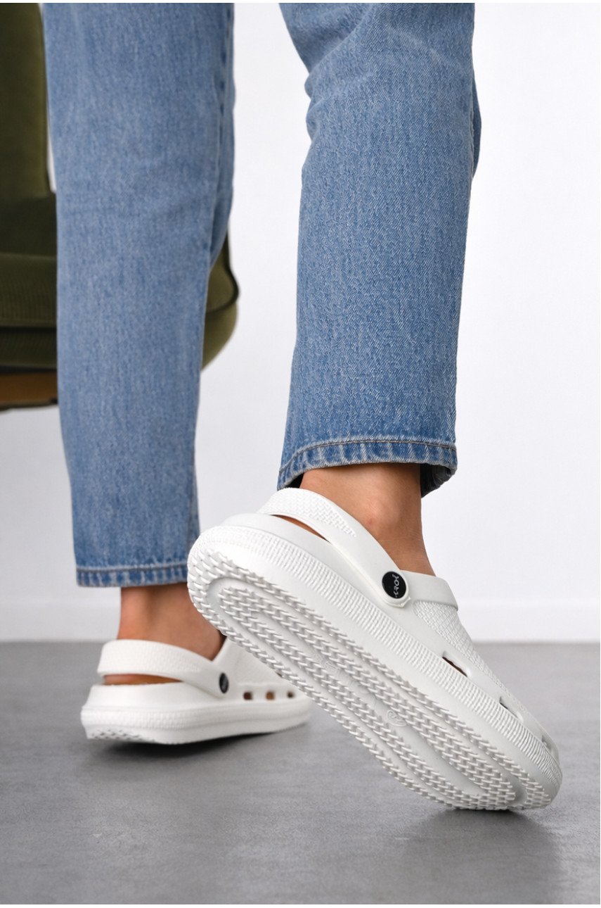 Кроксы женские белого цвета С-98 210778