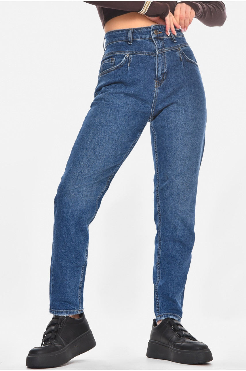 Джинсы женские однотонные синего цвета 2566 210780