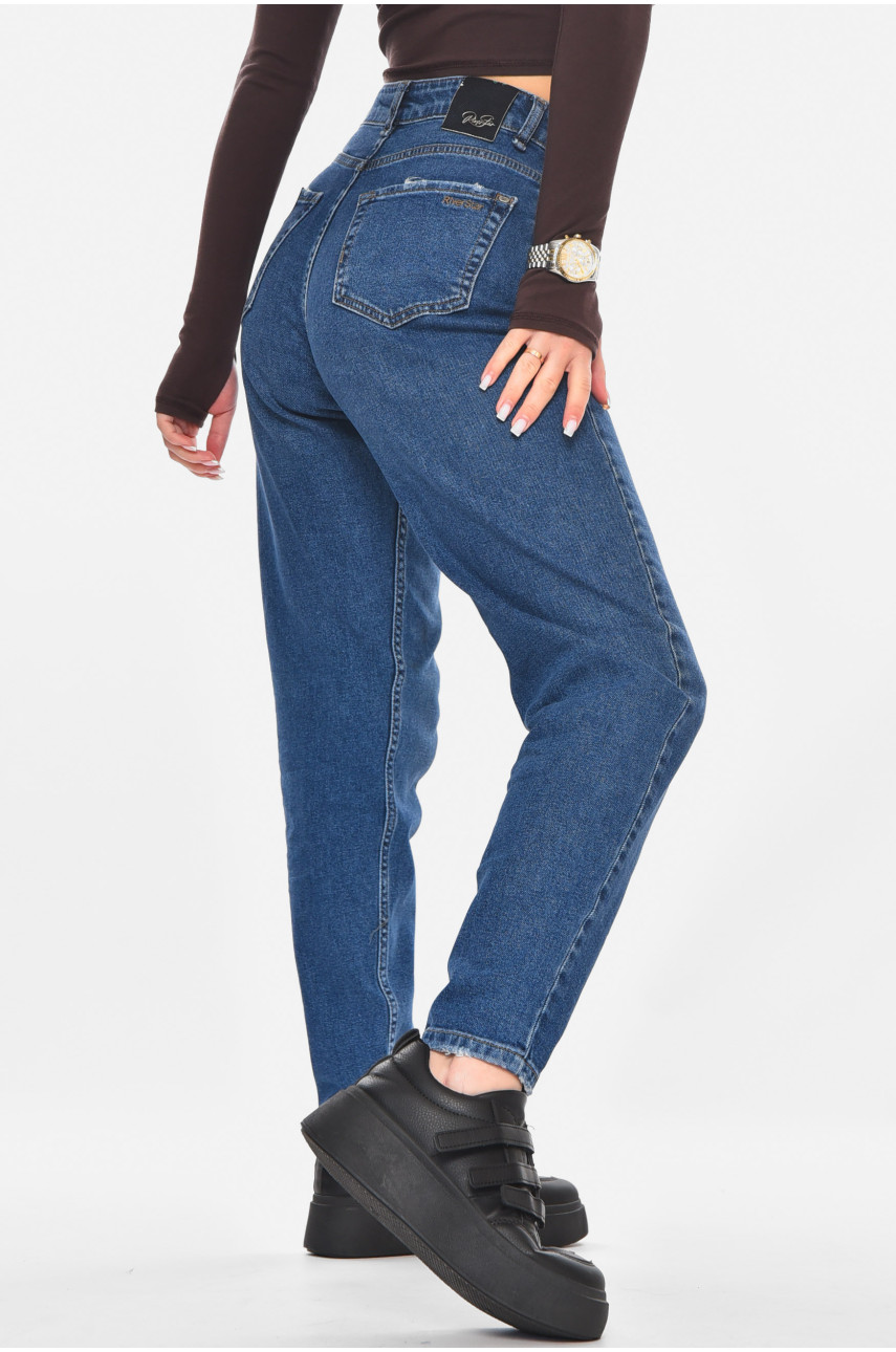 Джинсы женские однотонные синего цвета 2566 210780