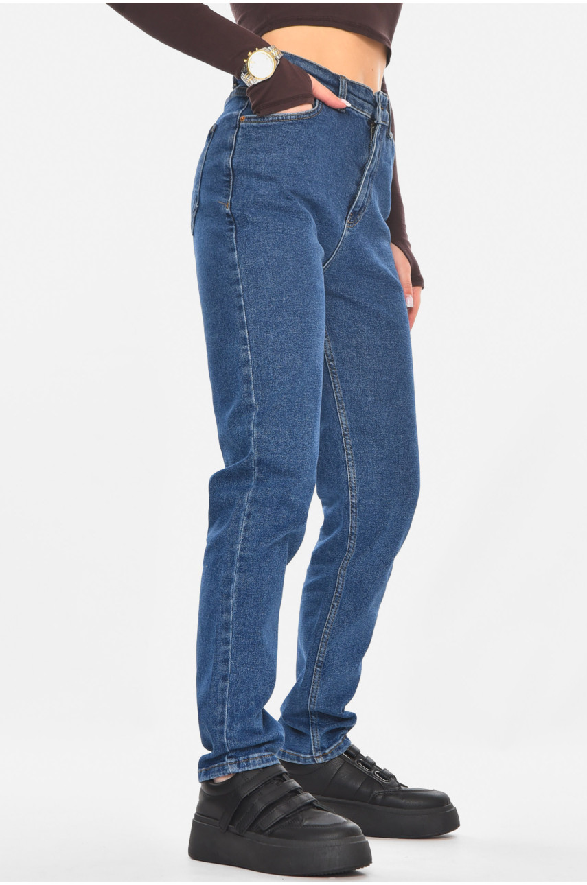 Джинсы женские однотонные синего цвета 207 210782
