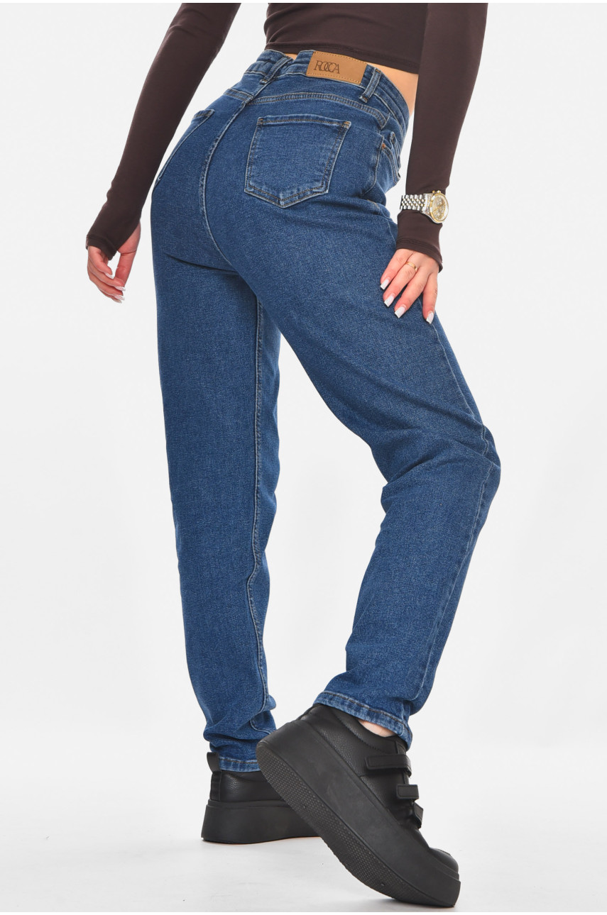 Джинсы женские однотонные синего цвета 207 210782