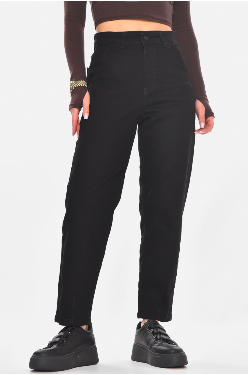 Джинсы женские однотонные черного цвета 1999 210785