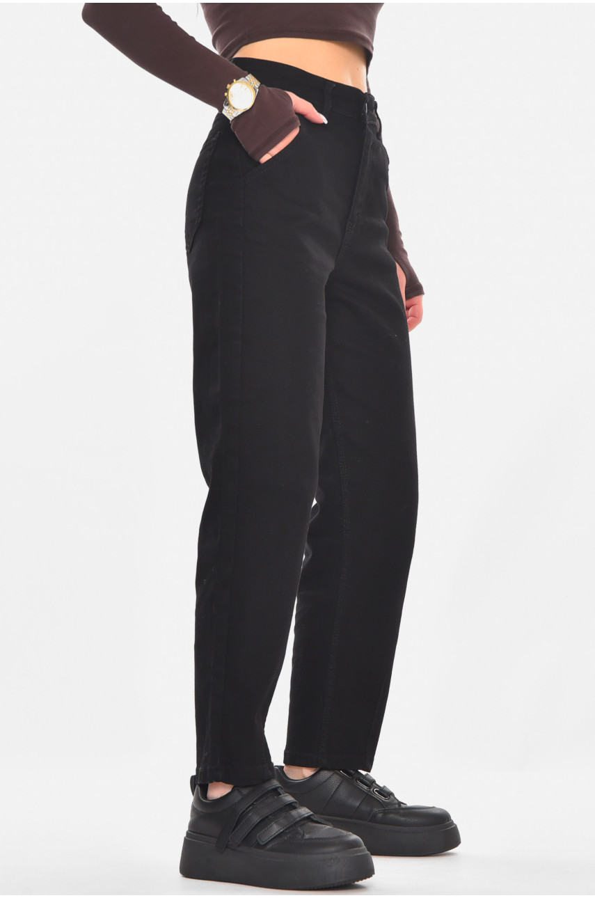 Джинсы женские однотонные черного цвета 1999 210785