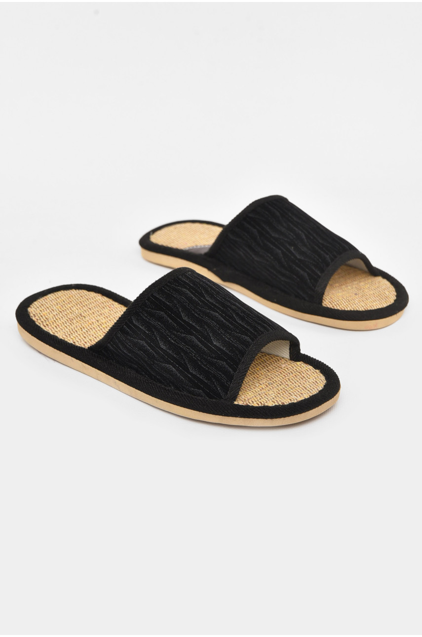 Капці кімнатні чоловічі чорного кольору В60 210786