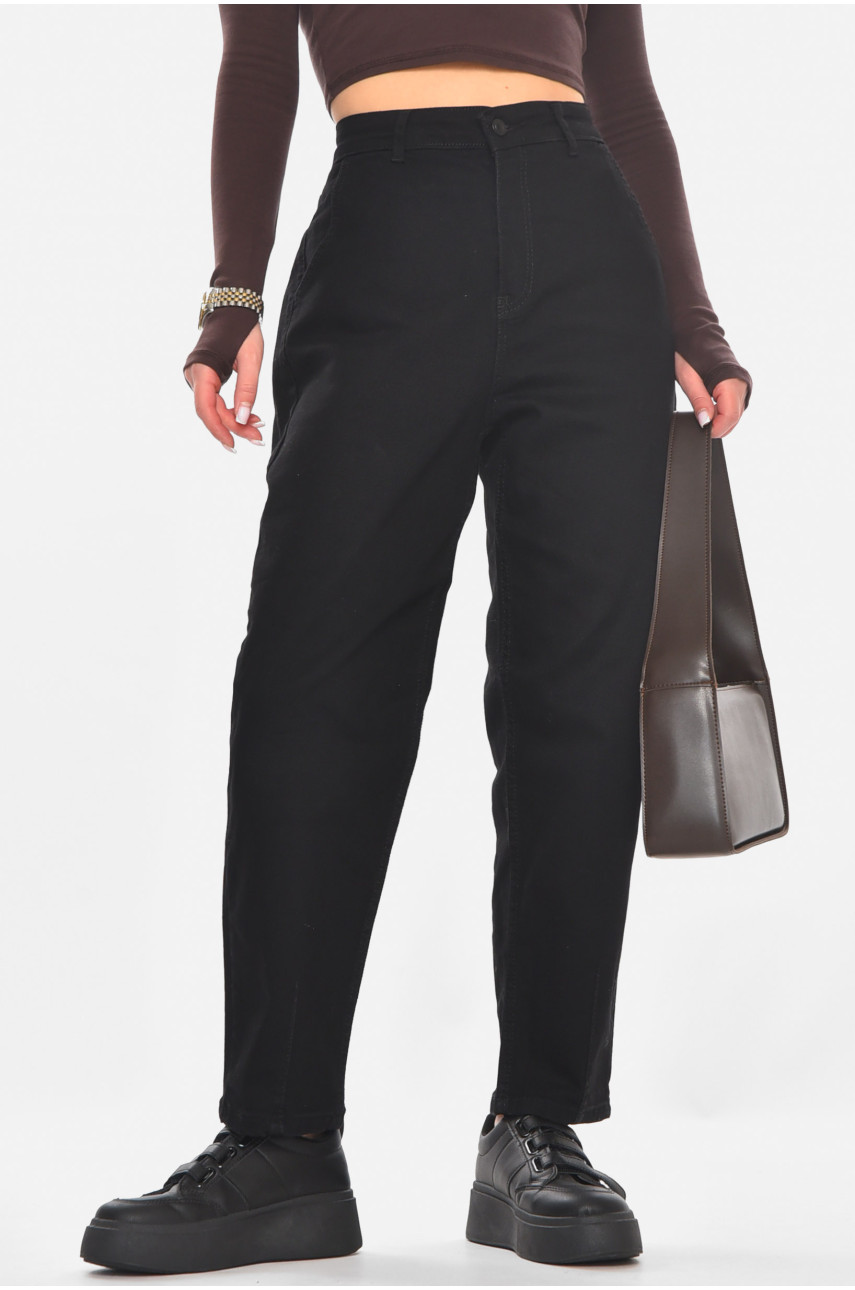 Джинсы женские однотонные черного цвета 1999 210796