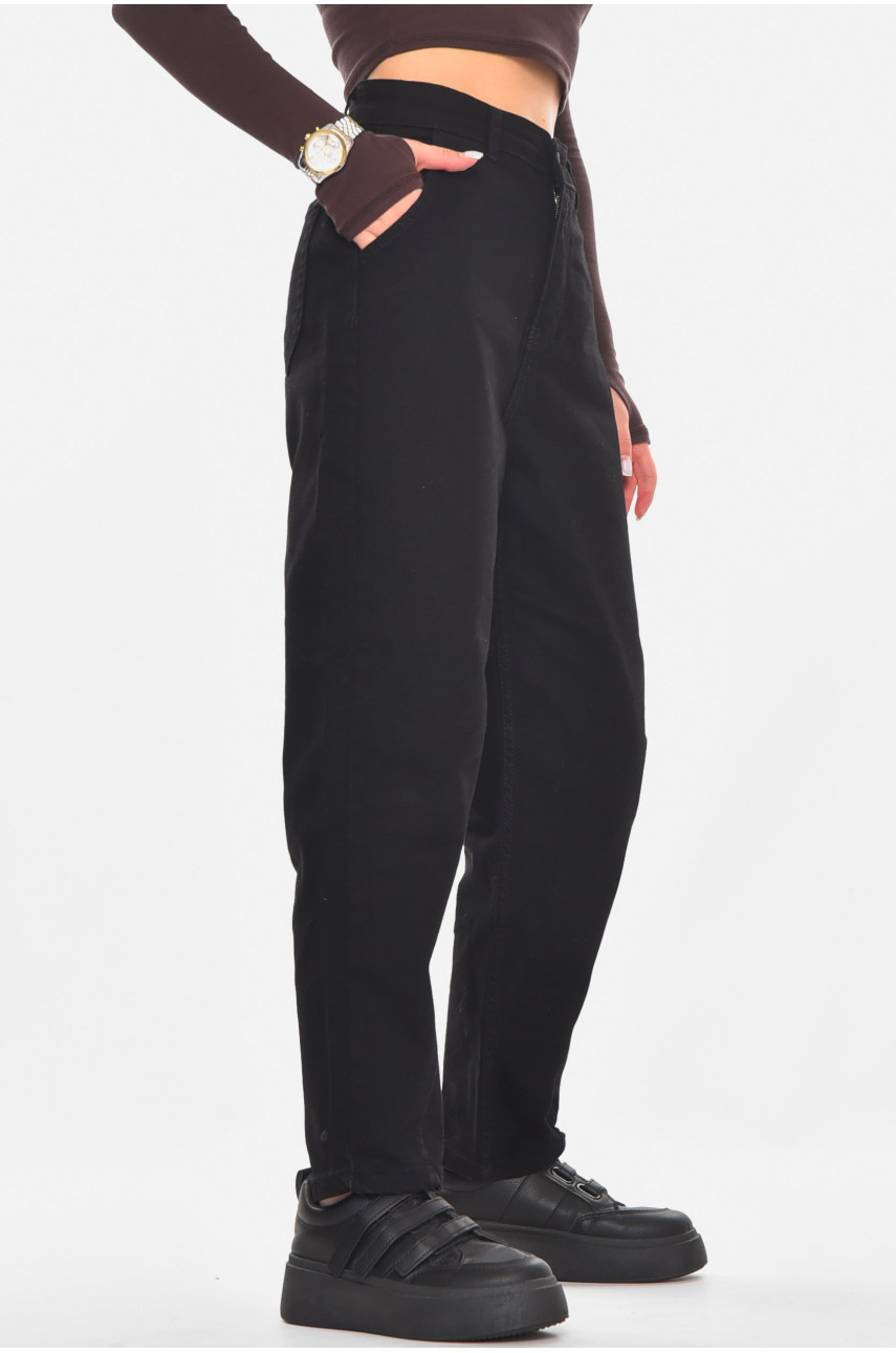 Джинсы женские однотонные черного цвета 1999 210796