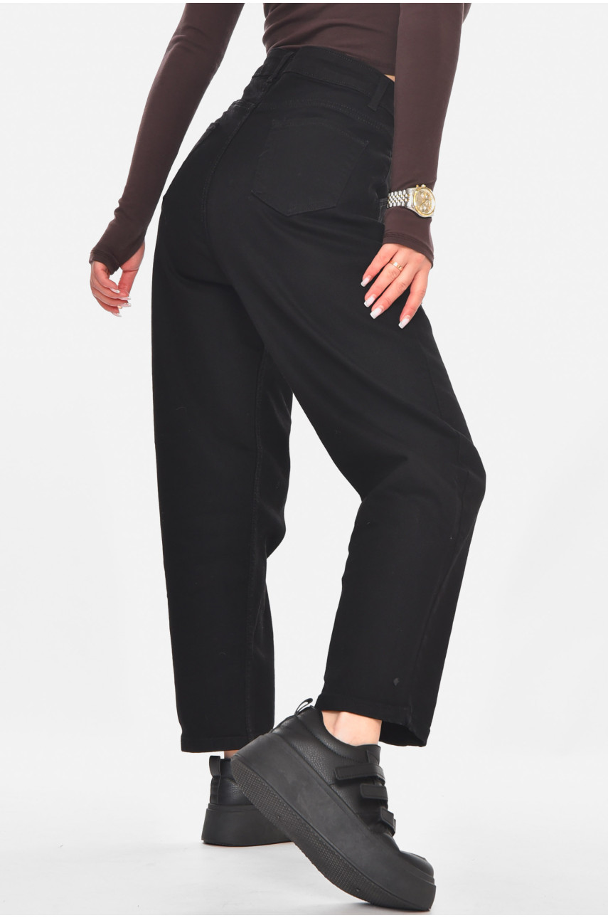 Джинсы женские однотонные черного цвета 1999 210796