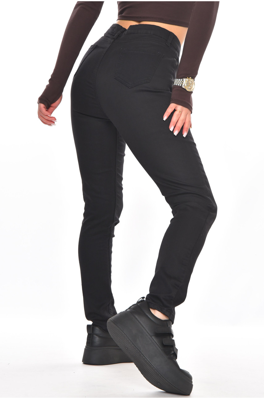 Джинсы женские однотонные черного цвета 826 210798