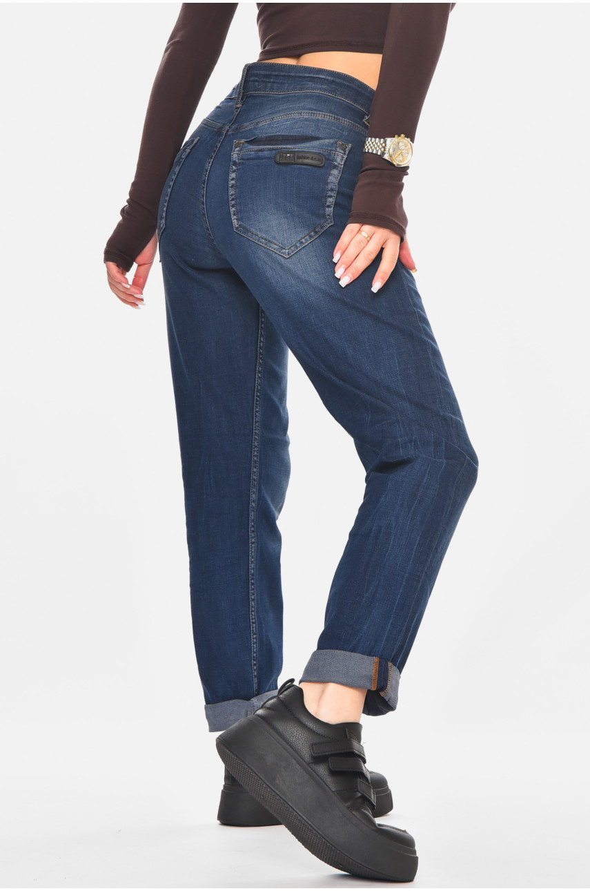 Джинсы женские однотонные синего цвета 135 210803 Джинсы женские однотонные синего цвета 135 210803