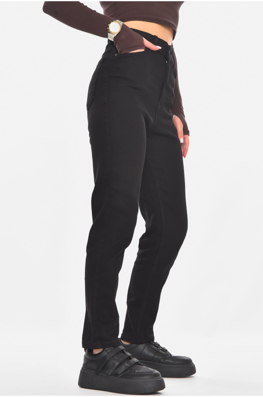 Джинсы женские однотонные черного цвета S5295 210806